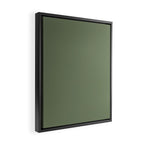 Khaki Green Solid Color Framed Canvas Print Gallery Image 2