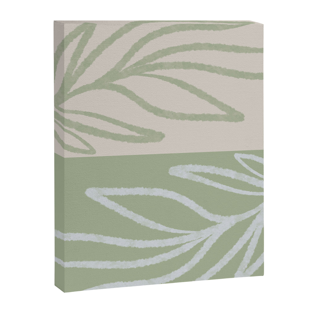 Laurel Leaves in Balance - Sage Green  Canvas Print Gallery Image 8