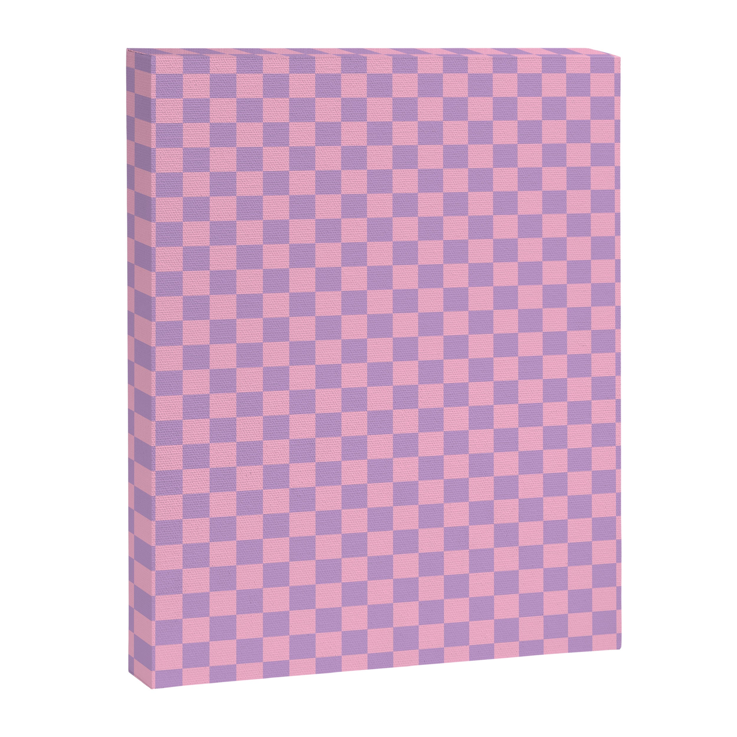 Lavender and Pink Checkered Checked Mini Checkerboard Pattern Canvas Print Gallery Image 8