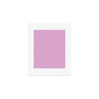 Lavender and Pink Checkered Checked Mini Checkerboard Pattern Art Print Gallery Image 1