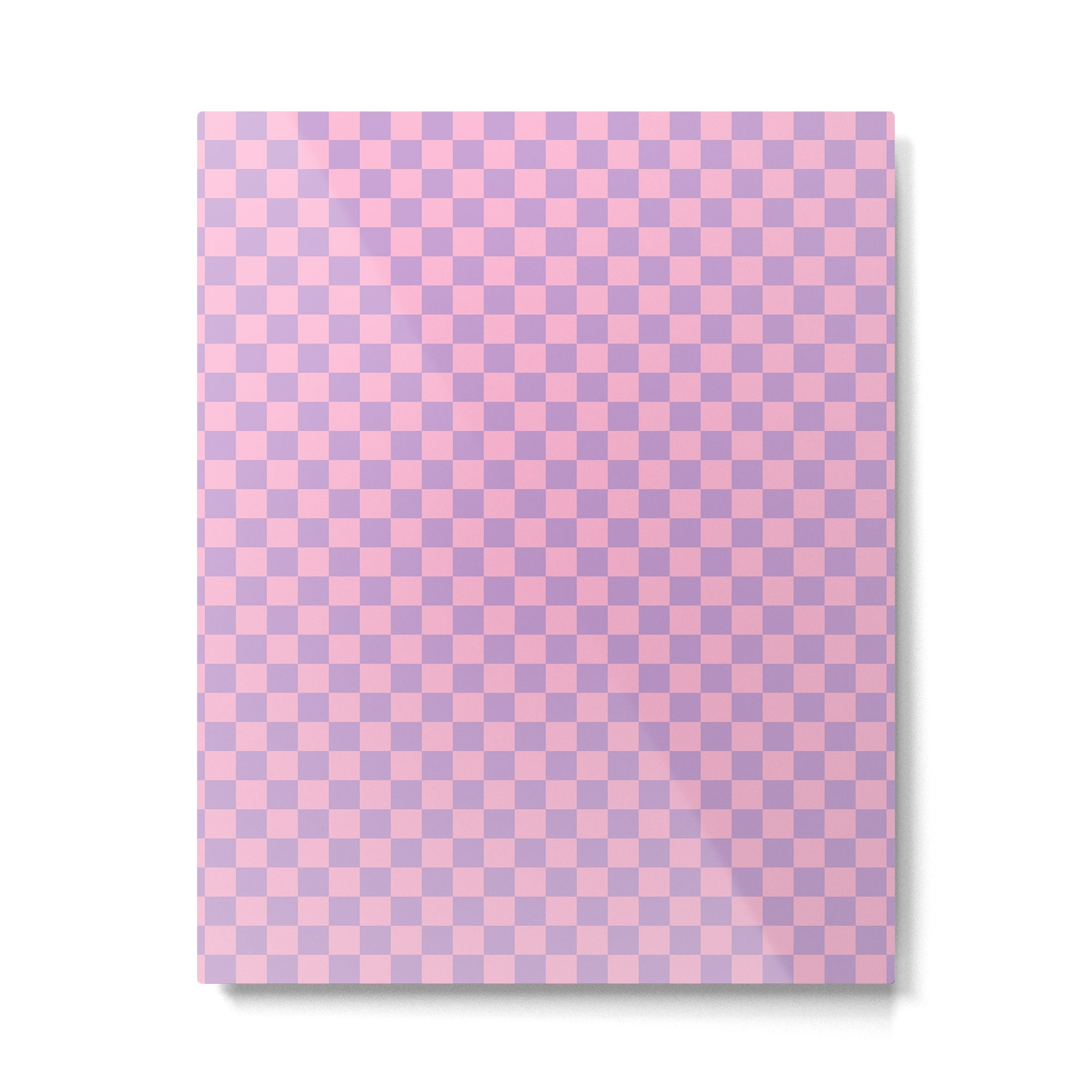 Lavender and Pink Checkered Checked Mini Checkerboard Pattern Metal Print Gallery Image 6