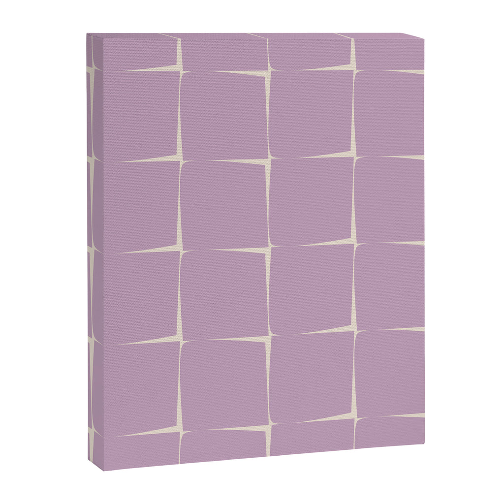 Lavender Flux Check Grid Pattern Canvas Print Gallery Image 8
