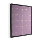 Lavender Flux Check Grid Pattern Framed Canvas Print Gallery Image 2