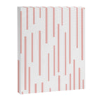 Leitungen Minimalist Pink and White Interrupted Line Pattern Canvas Print Gallery Image 8