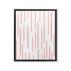 Leitungen Minimalist Pink and White Interrupted Line Pattern Framed Canvas Print Gallery Image 8