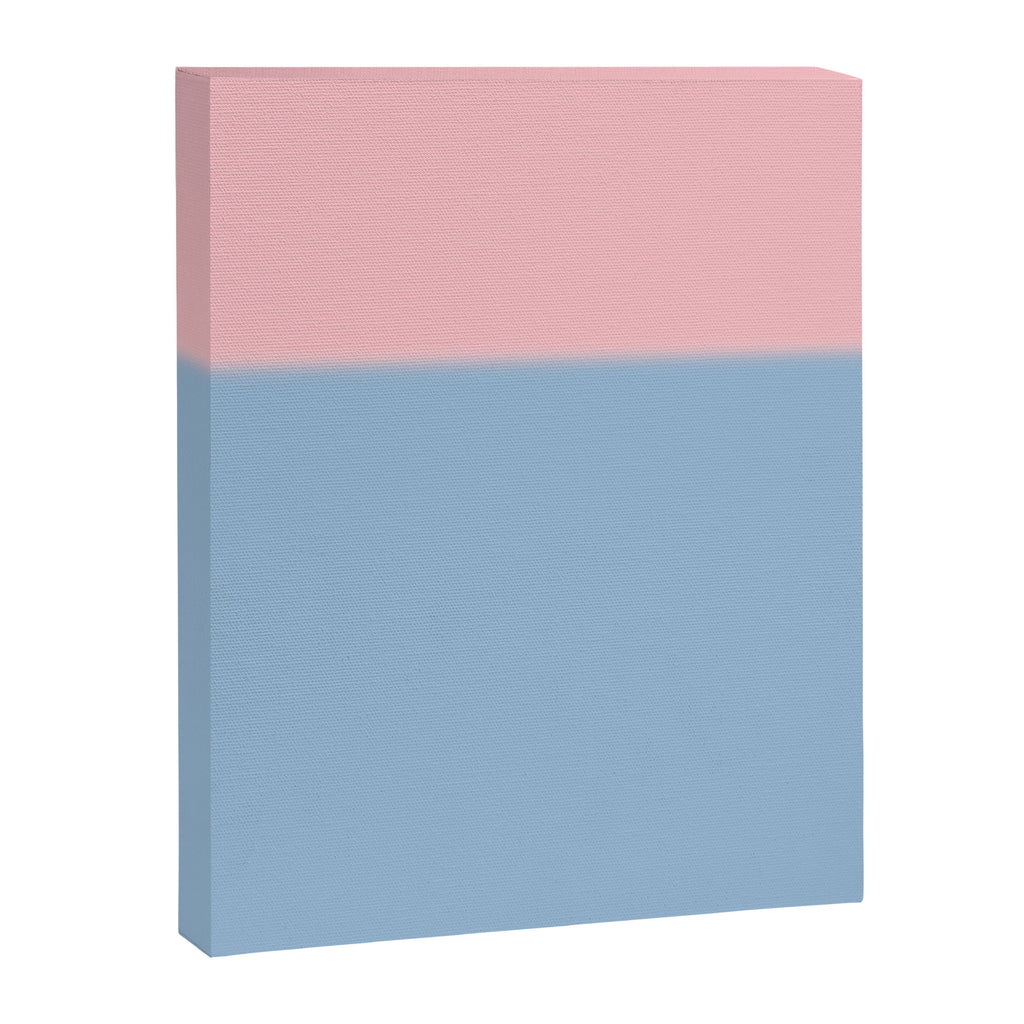 Light Blue and Baby Pink Soft Pastel Minimal Blurred Color Block Canvas Print Gallery Image 8