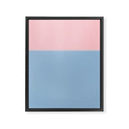 Light Blue and Baby Pink Soft Pastel Minimal Blurred Color Block Framed Canvas Print Gallery Image 8