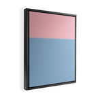 Light Blue and Baby Pink Soft Pastel Minimal Blurred Color Block Framed Canvas Print Gallery Image 2