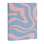 Light Blue and Pink Modern Retro Liquid Swirl Abstract Pattern Canvas Print Gallery Image 8