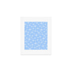 Light Blue Mid Century Modern Twinkling Stars Retro Atomic Pastel Pattern Art Print Gallery Image 1