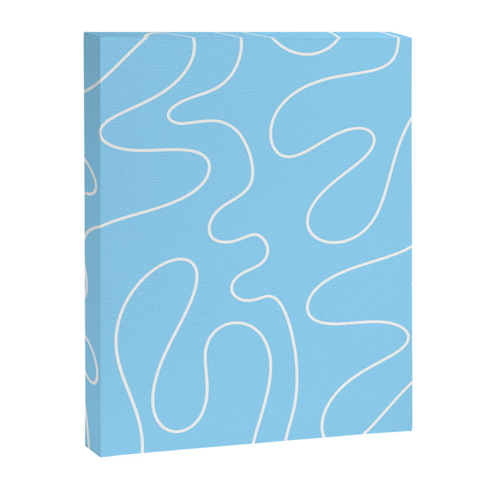 Light Blue Squiggle Abstract Pattern Canvas Print Gallery Image 1