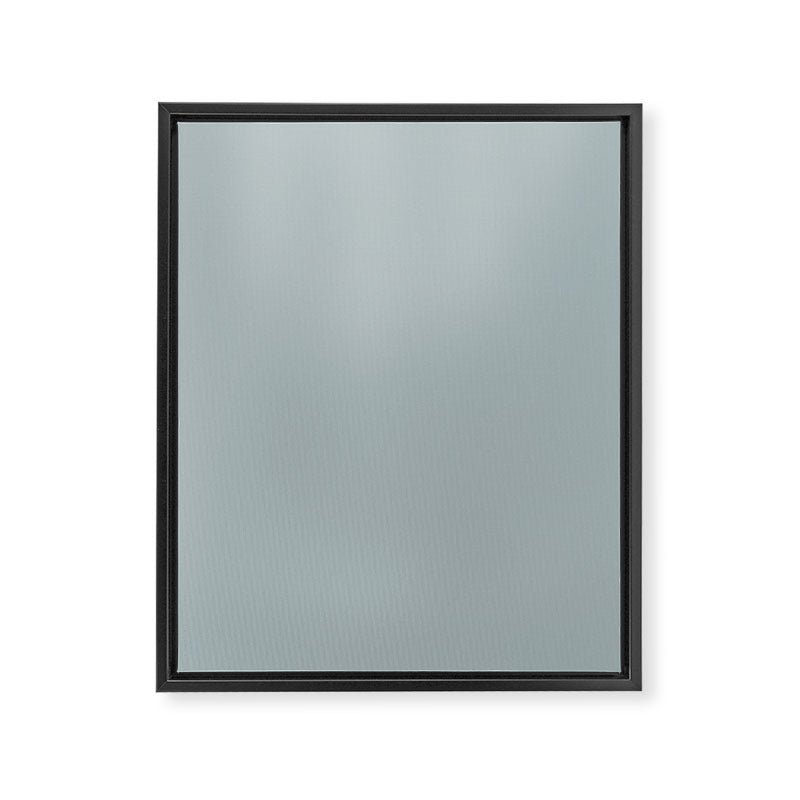 Light Blue-Gray Solid Framed Canvas Print Gallery Image 8