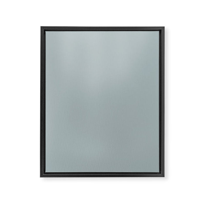 Light Blue-Gray Solid Framed Canvas Print Gallery Image 1