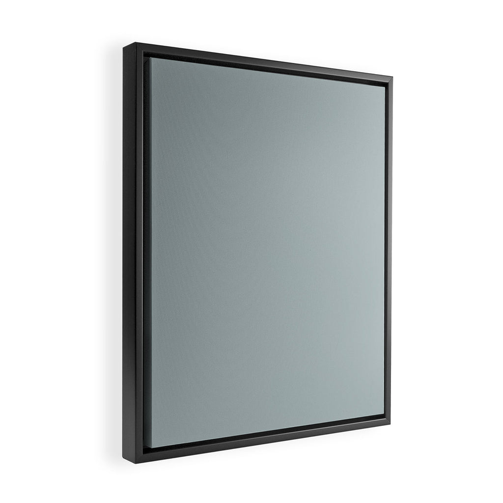 Light Blue-Gray Solid Framed Canvas Print Gallery Image 2