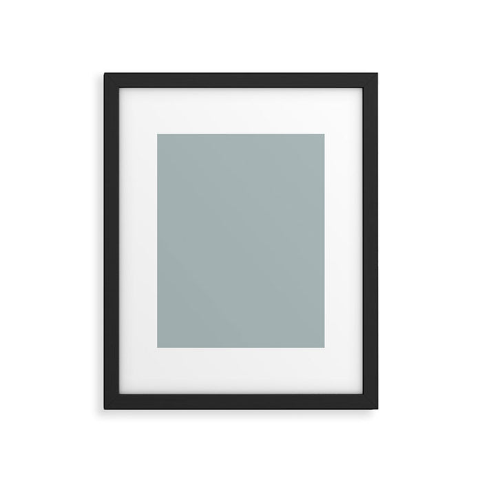 Light Blue-Gray Solid Framed Art Print Gallery Image 1