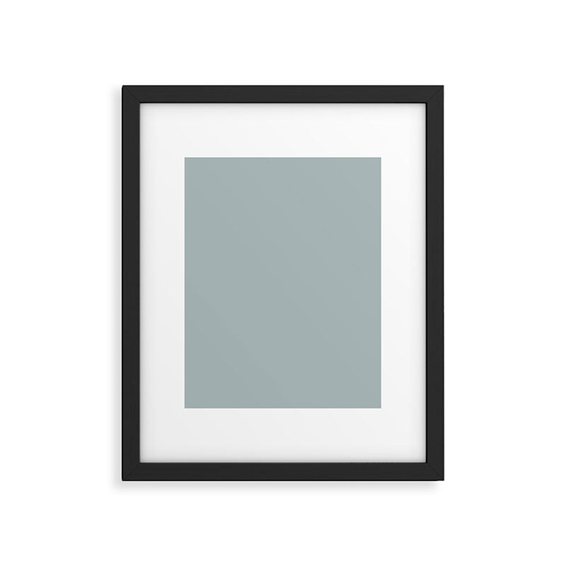 Light Blue-Gray Solid Framed Art Print Gallery Image 6