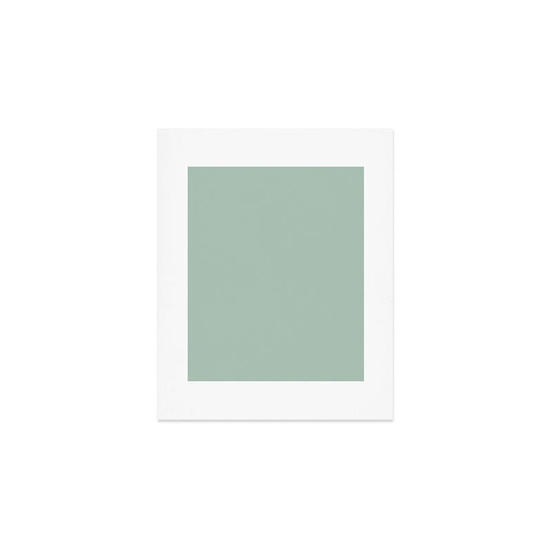 Light Celadon Blue Green Teal Mint Soft Pastel Solid Color Art Print Gallery Image 1