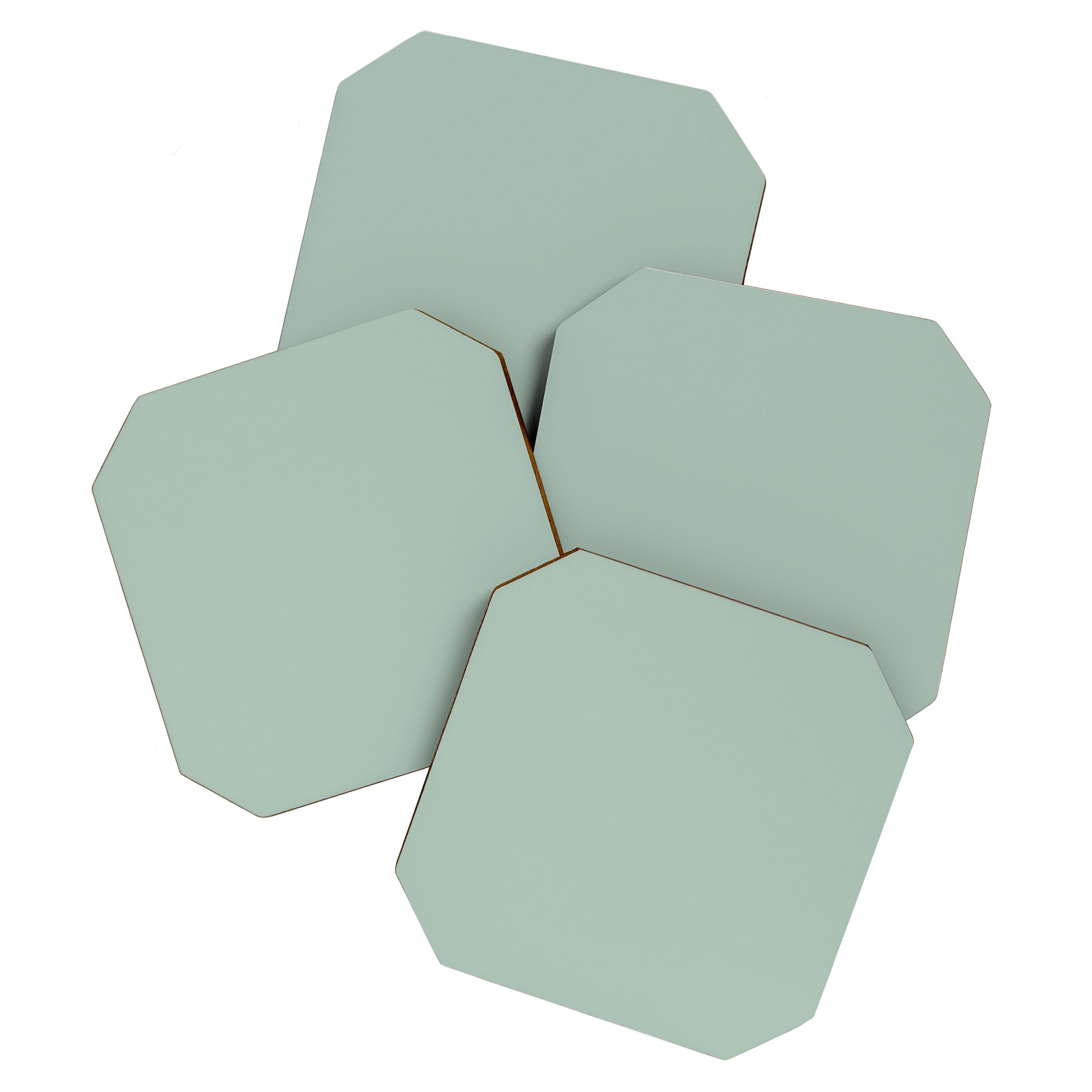 Light Celadon Blue Green Teal Mint Soft Pastel Solid Color Coaster Gallery Image 1