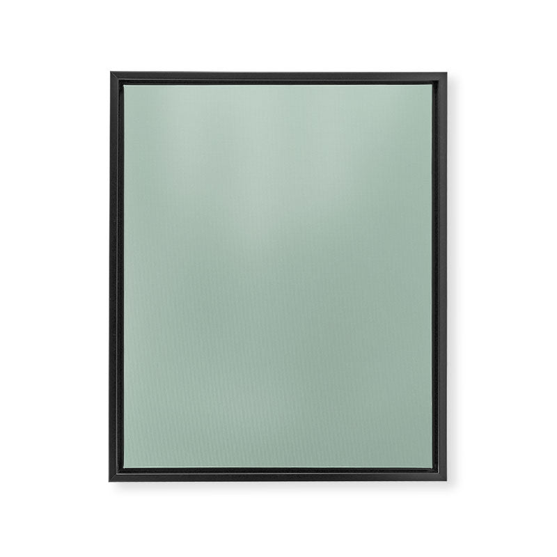 Light Celadon Blue Green Teal Mint Soft Pastel Solid Color Framed Canvas Print Gallery Image 8