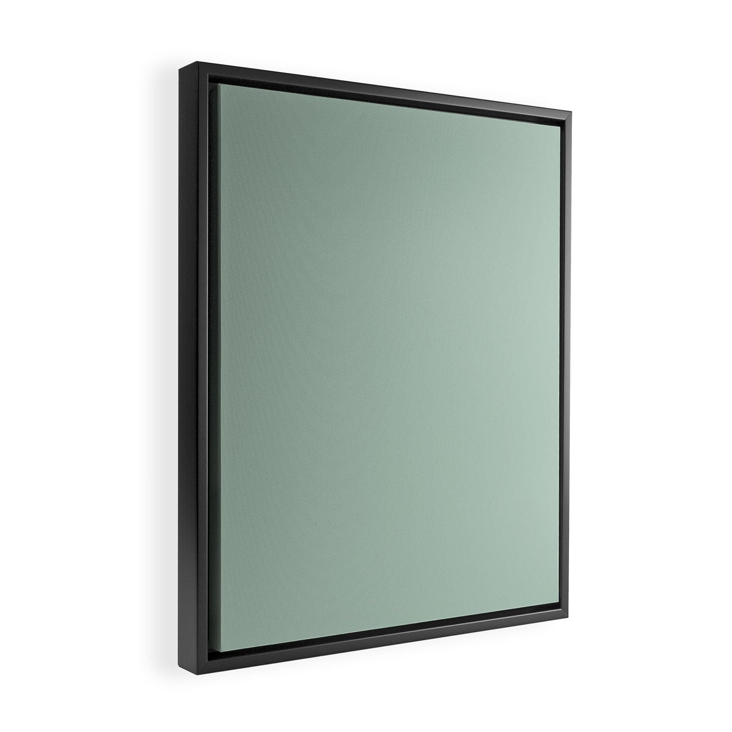 Light Celadon Blue Green Teal Mint Soft Pastel Solid Color Framed Canvas Print Gallery Image 2