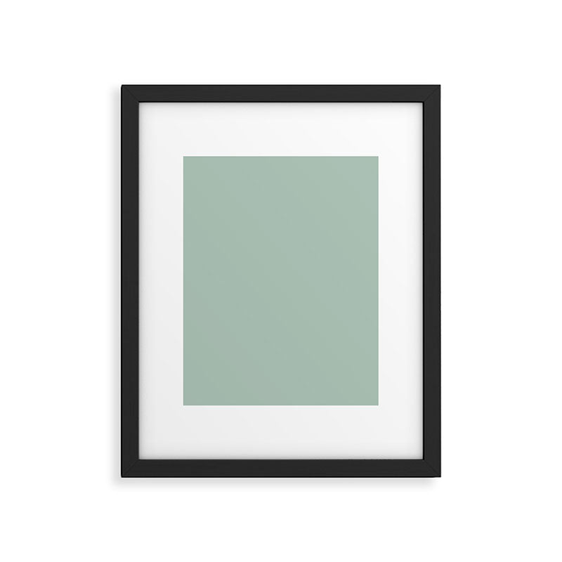 Light Celadon Blue Green Teal Mint Soft Pastel Solid Color Framed Art Print Gallery Image 6