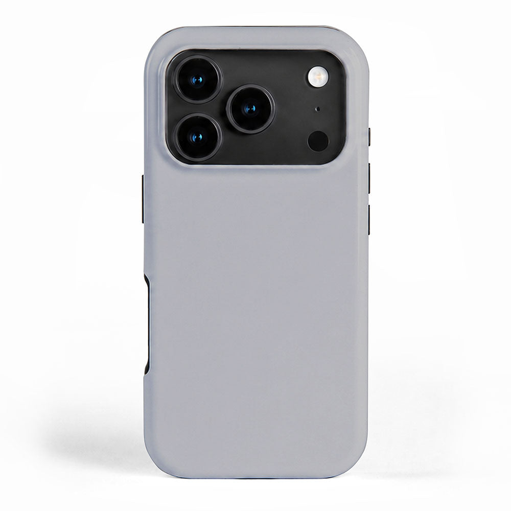 Light Gray Solid. Silver Minimalism iPhone Case Gallery Image 1