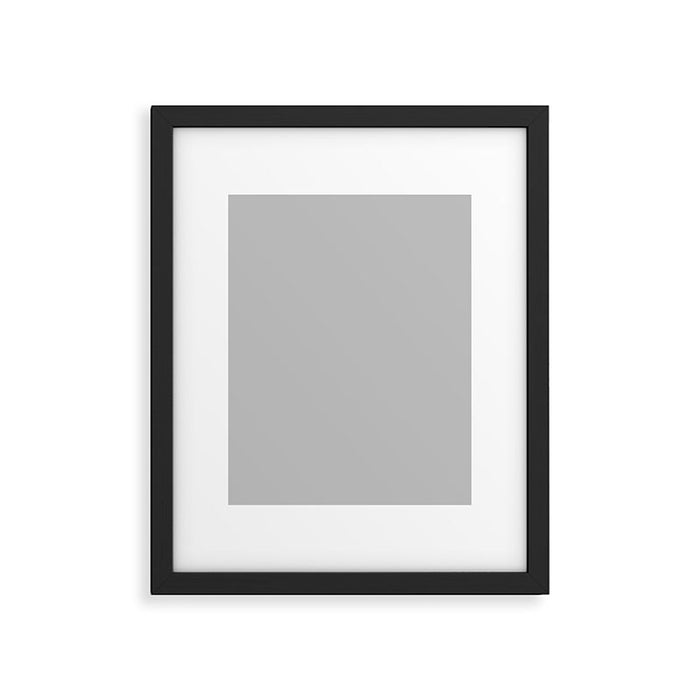 Light Gray Solid. Silver Minimalism Framed Art Print Gallery Image 1