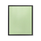 Light Green Gingham Check Pattern Framed Canvas Print Gallery Image 8
