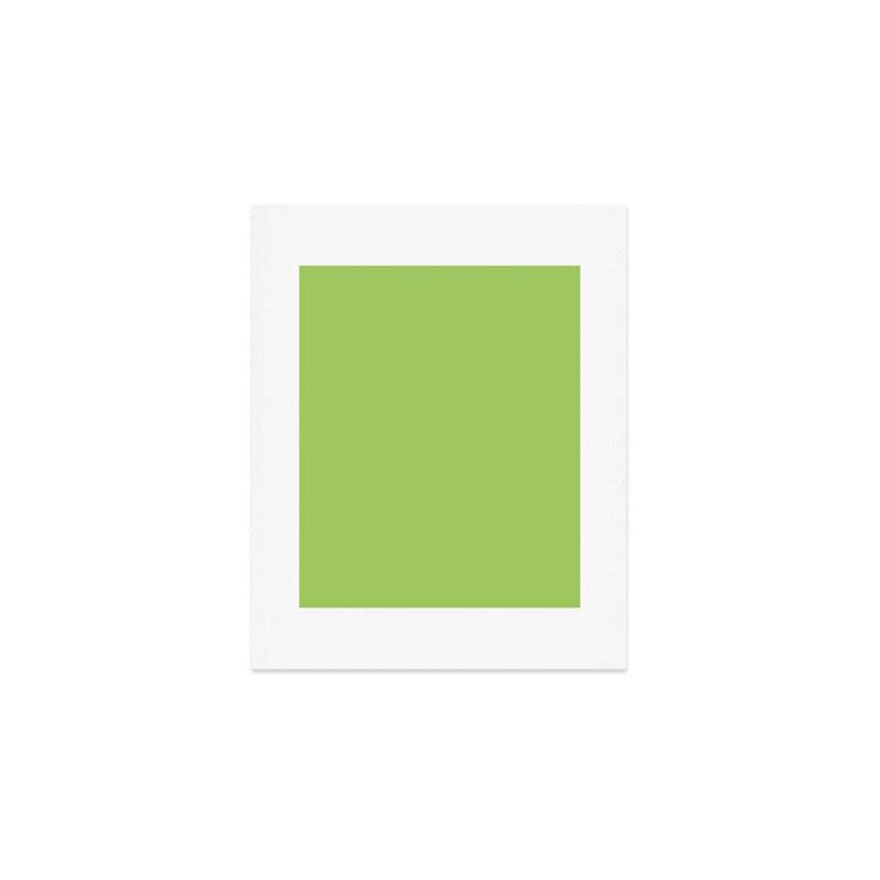 Light Green Lime Solid Color Art Print Gallery Image 1