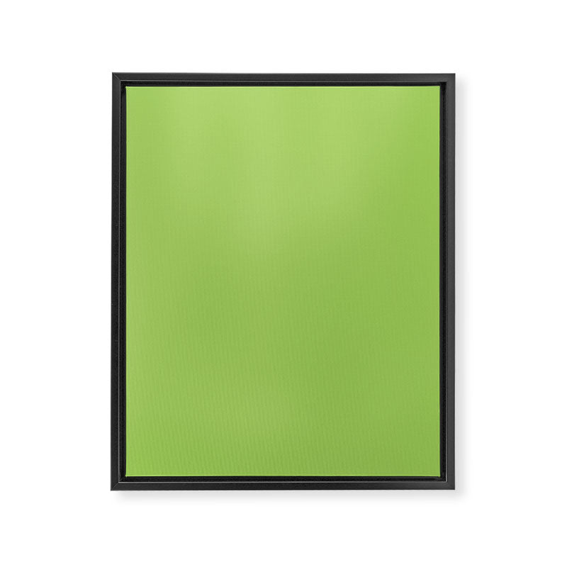 Light Green Lime Solid Color Framed Canvas Print Gallery Image 8