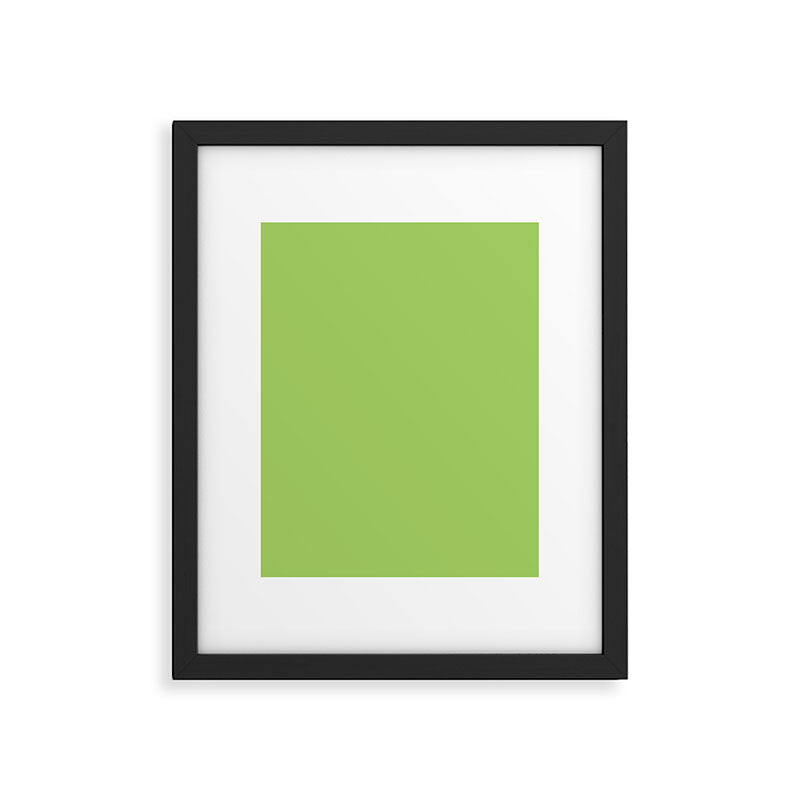 Light Green Lime Solid Color Framed Art Print Gallery Image 6