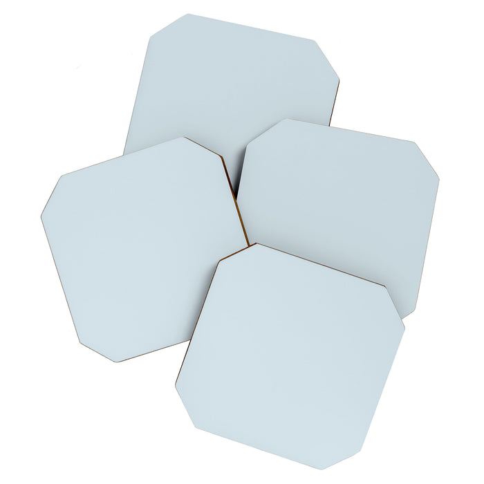 Light Ice Blue Pale Solid Color Coaster Gallery Image 1