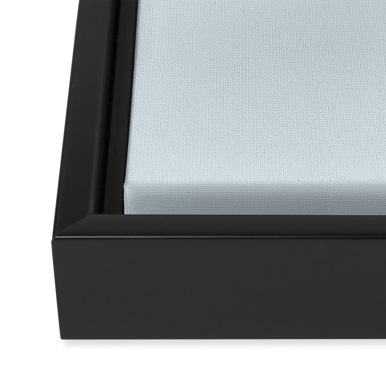 Light Ice Blue Pale Solid Color Framed Canvas Print Gallery Image 3
