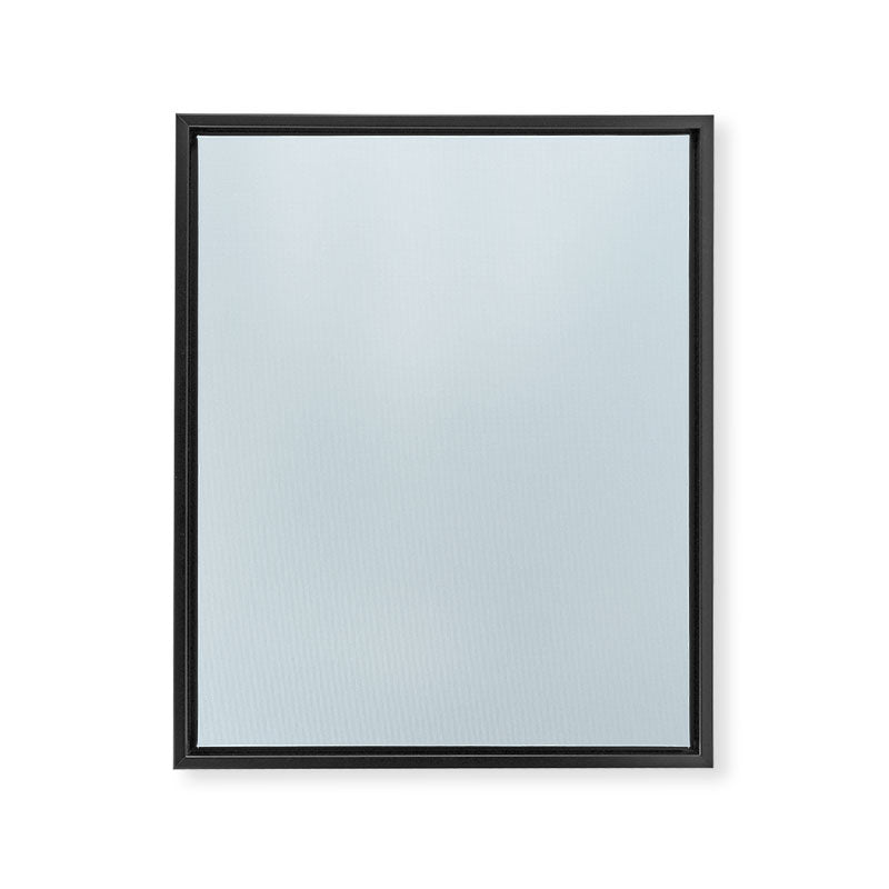 Light Ice Blue Pale Solid Color Framed Canvas Print Gallery Image 8