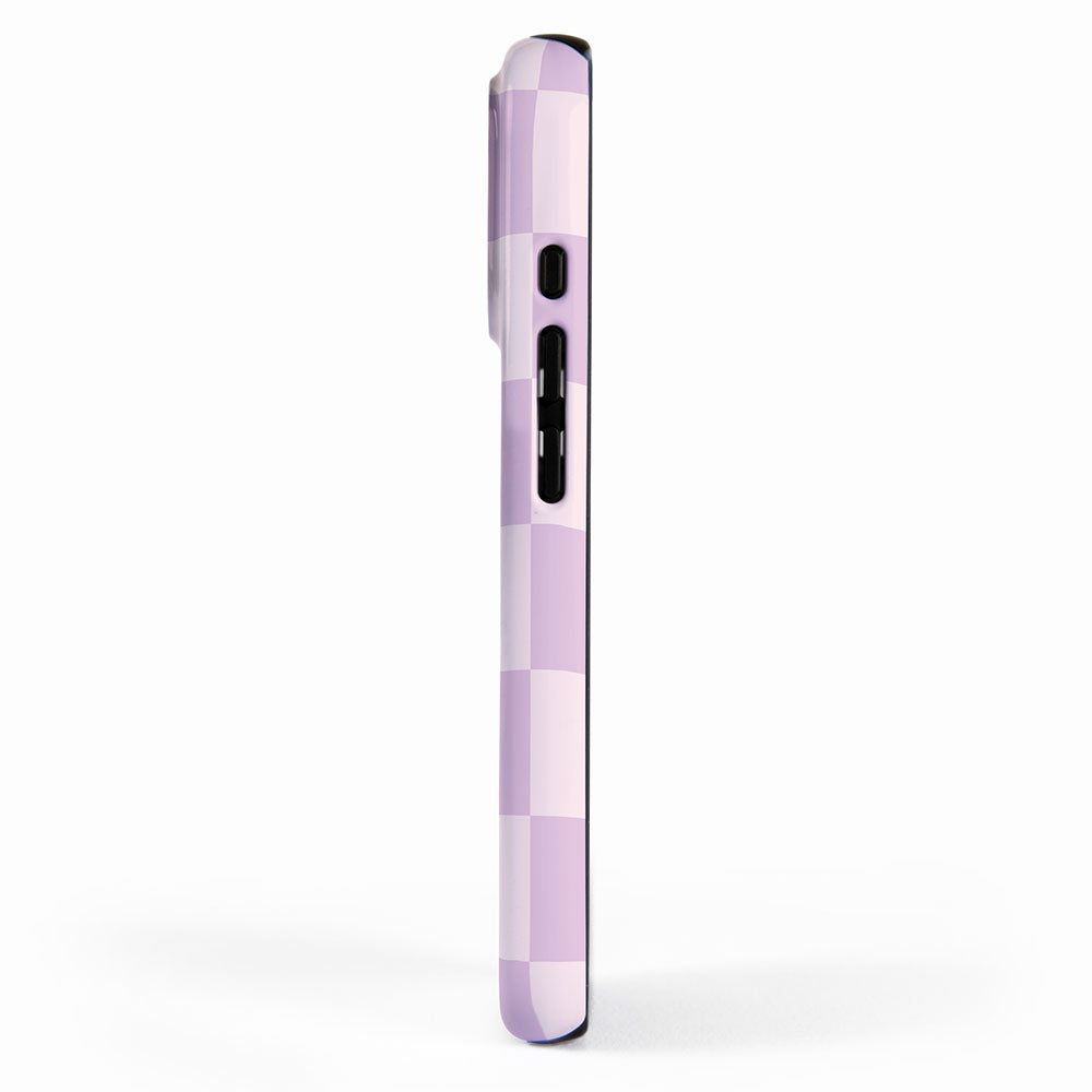 Light Lilac Checkerboard Check Pattern  iPhone Case Gallery Image 2