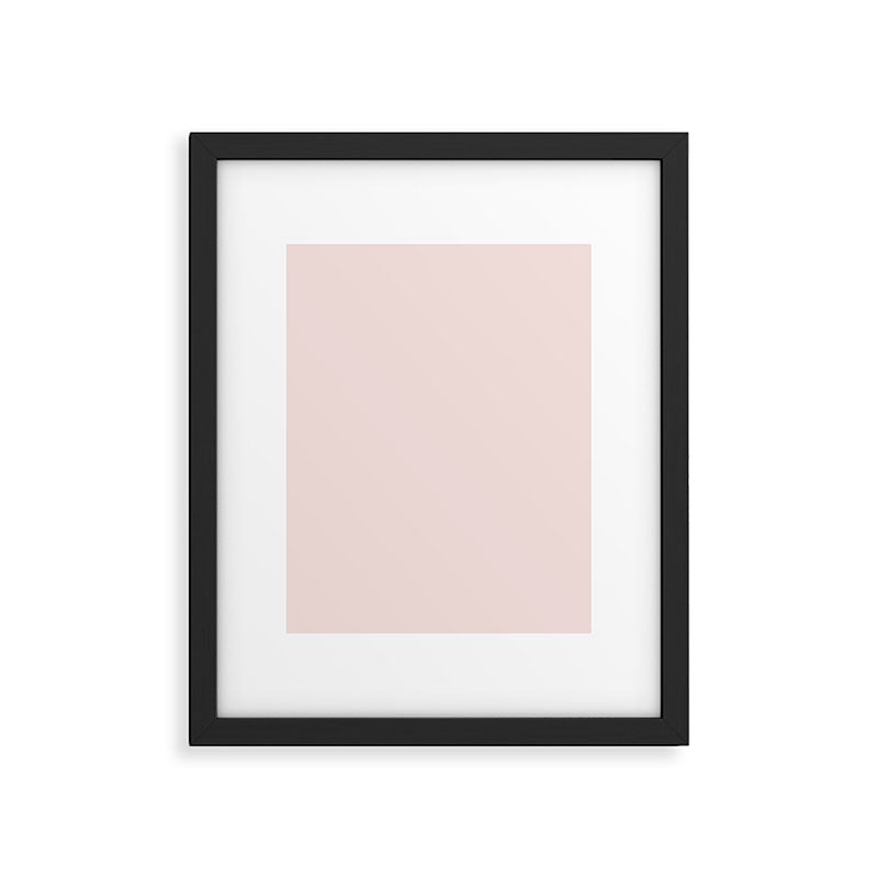 Light Millennial Blush Pink Solid Framed Art Print Gallery Image 6