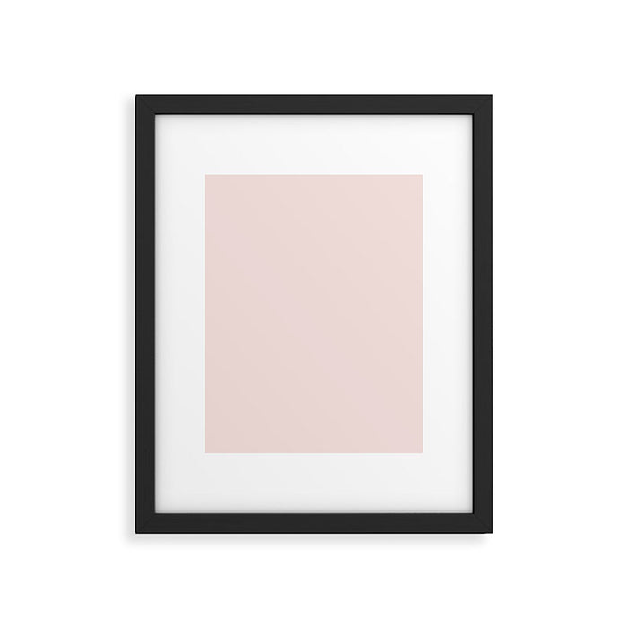Light Millennial Blush Pink Solid Framed Art Print Gallery Image 1