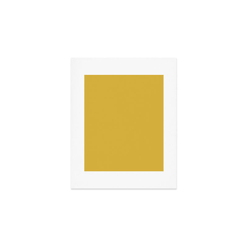 Light Mustard Yellow Solid Colour Art Print Gallery Image 1