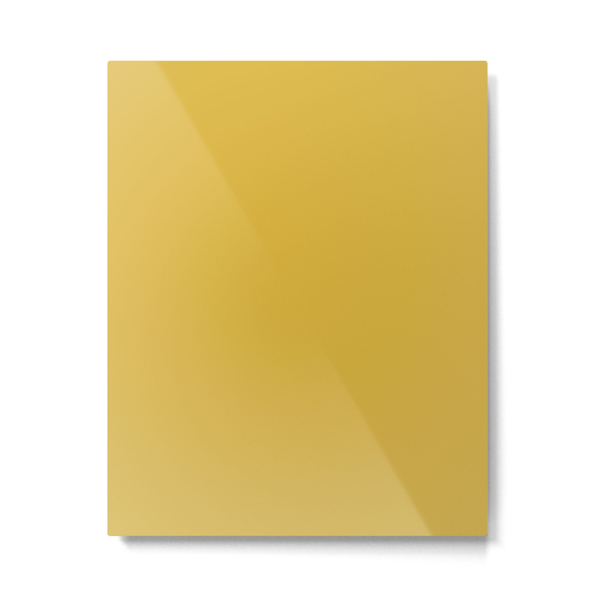 Light Mustard Yellow Solid Colour Metal Print Gallery Image 6