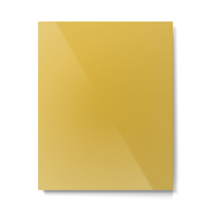 Light Mustard Yellow Solid Colour Metal Print Gallery Image 1