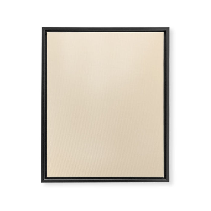 Light Neutral Cream Beige Solid Framed Canvas Print Gallery Image 1