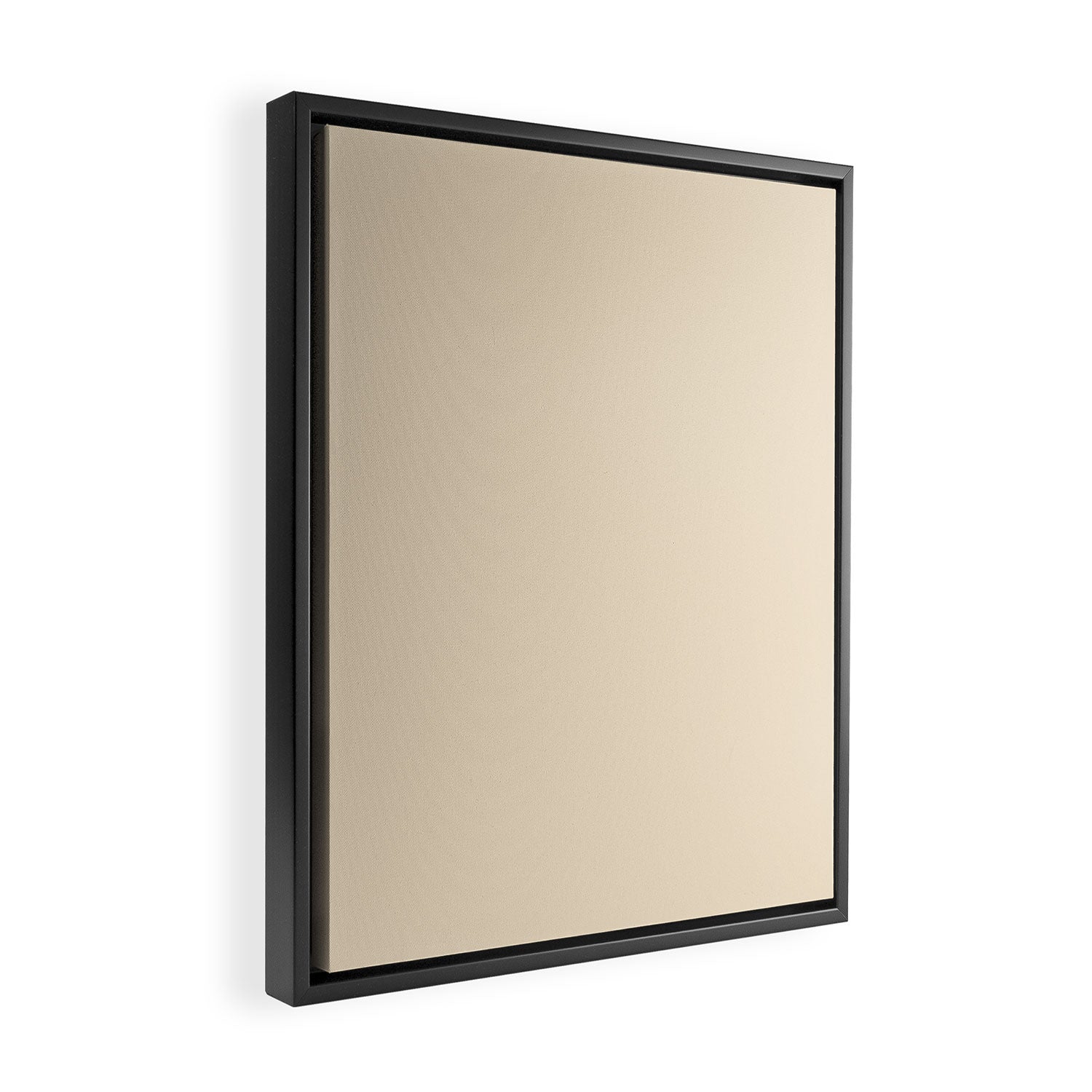 Light Neutral Cream Beige Solid Framed Canvas Print Gallery Image 2