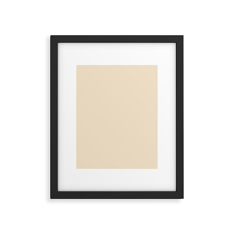 Light Neutral Cream Beige Solid Framed Art Print Gallery Image 6