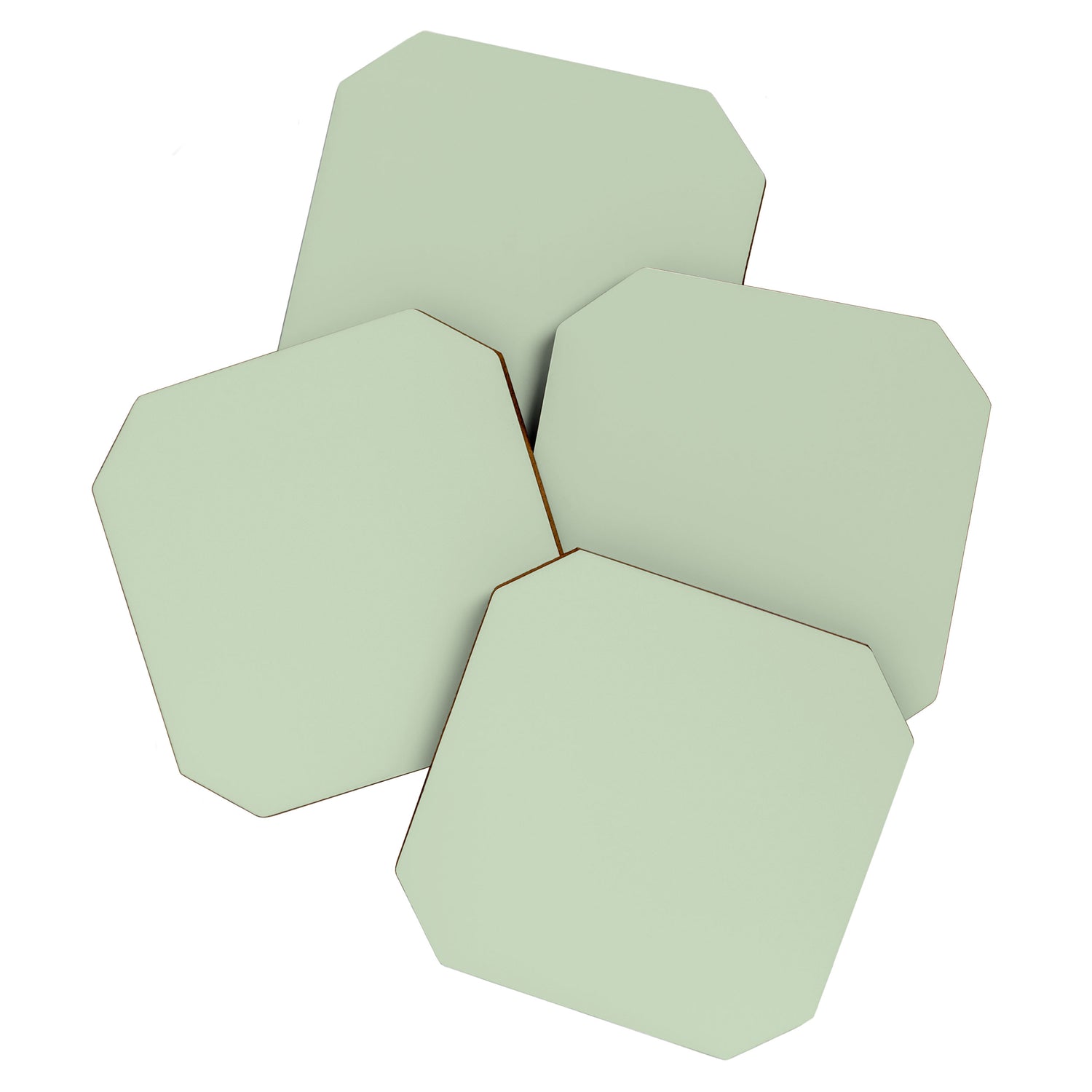 Light Pastel Kitchen Sage Solid Coaster Gallery Image 1