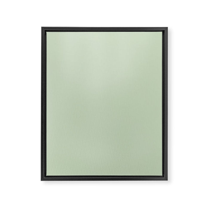 Light Pastel Kitchen Sage Solid Framed Canvas Print Gallery Image 1