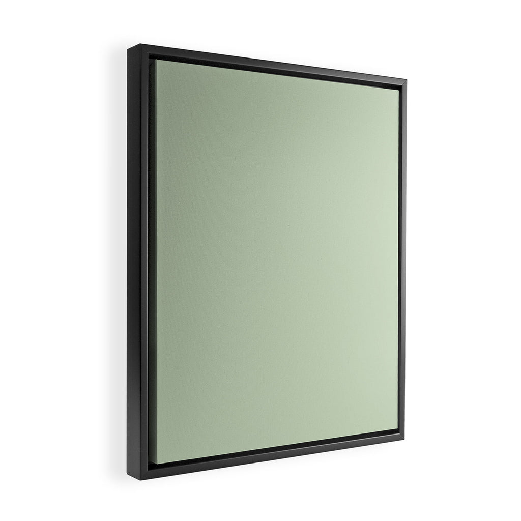 Light Pastel Kitchen Sage Solid Framed Canvas Print Gallery Image 2