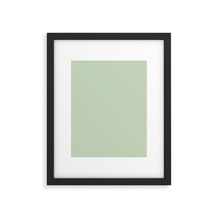 Light Pastel Kitchen Sage Solid Framed Art Print Gallery Image 1