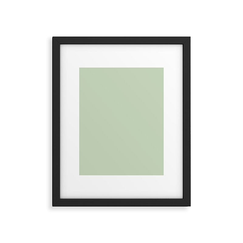 Light Pastel Kitchen Sage Solid Framed Art Print Gallery Image 6