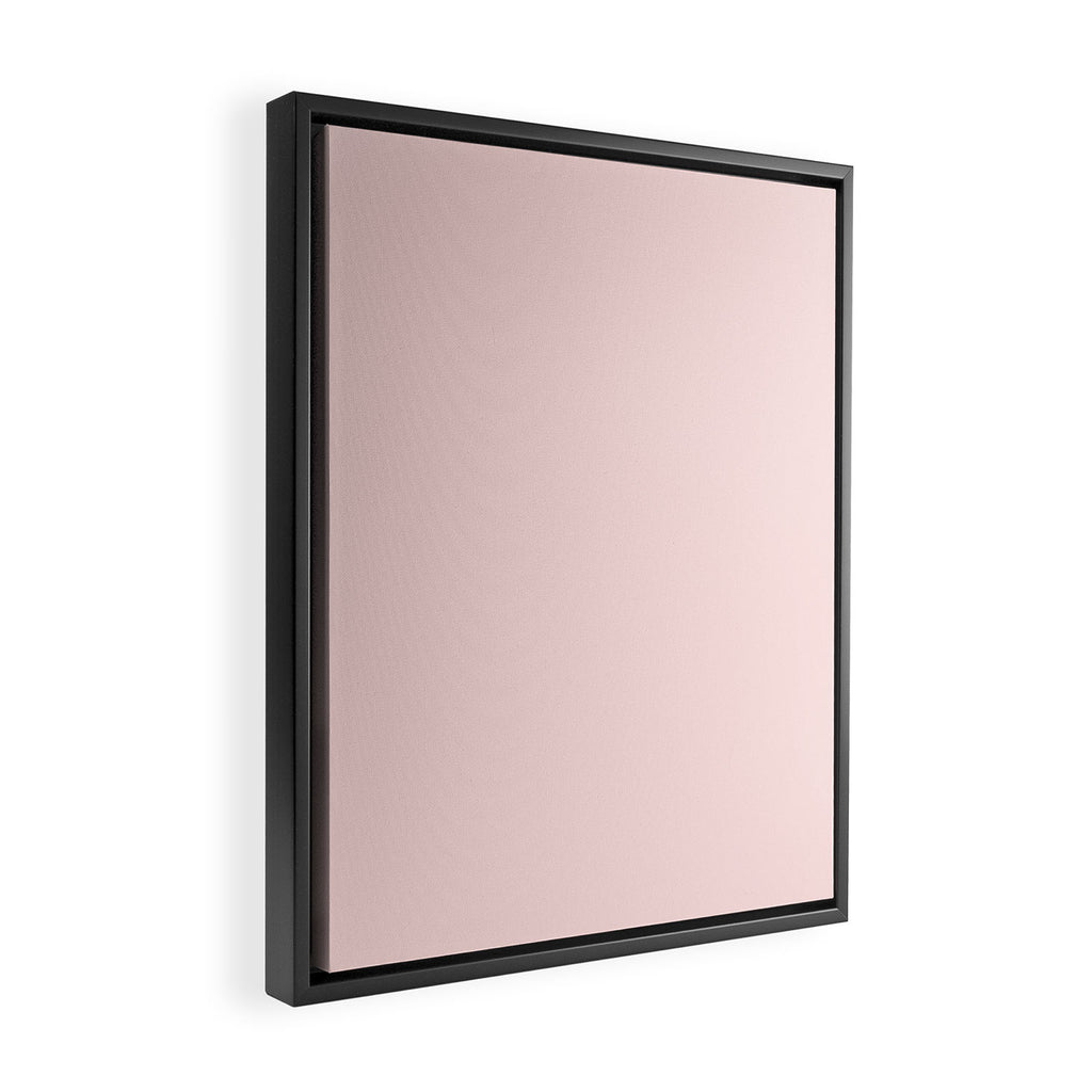 Light Pink Solid Color Framed Canvas Print Gallery Image 2