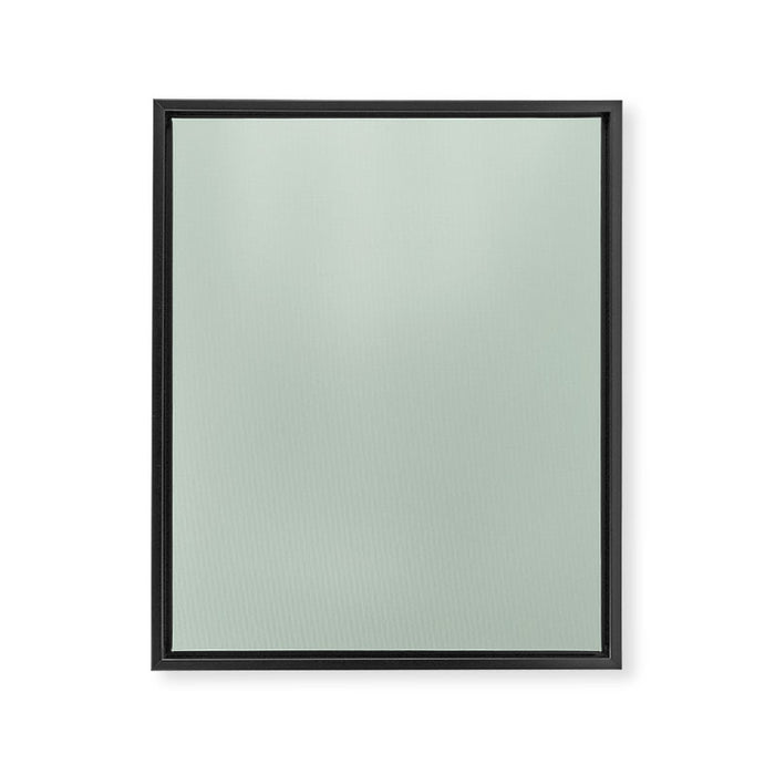Light Sage Green Solid Framed Canvas Print Gallery Image 1
